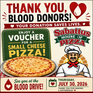 Incentive for Blood Donors!